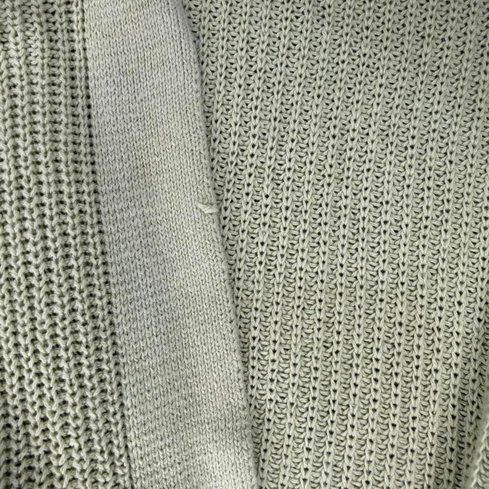 Cotton On Sage Green Chunky Knit Open Front Cardigan Balloon Sleeve Small - Picture 3 of 6